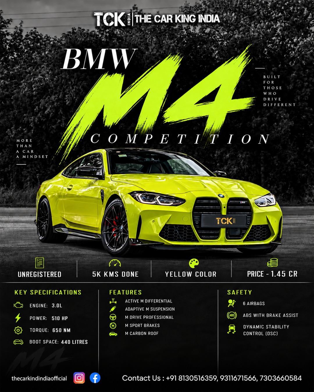 BMW M4 COMPETITION UNREGISTERED