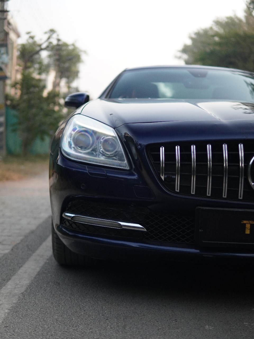 Used MERCEDES SLK 2012 blue - photo 2