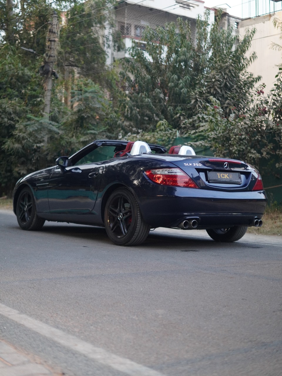Used MERCEDES SLK 2012 blue - photo 3