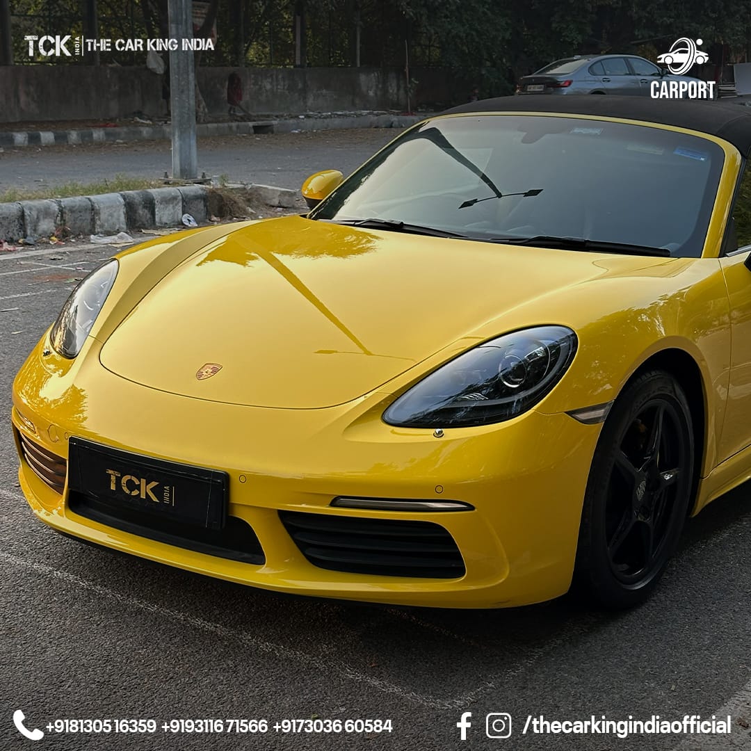 Used PORSCHE 718 BOXSTER 2021 yellow - photo 3